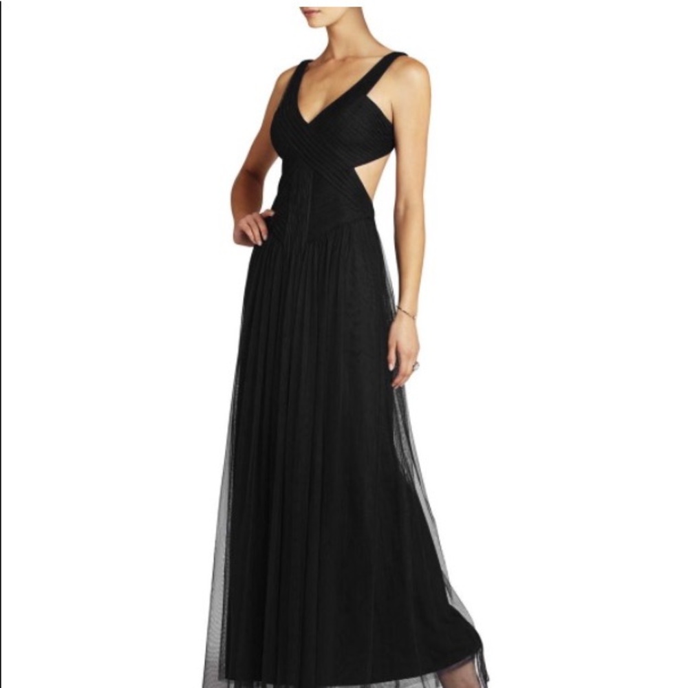 BCBG Tulle Black Evening Gown | Size 2